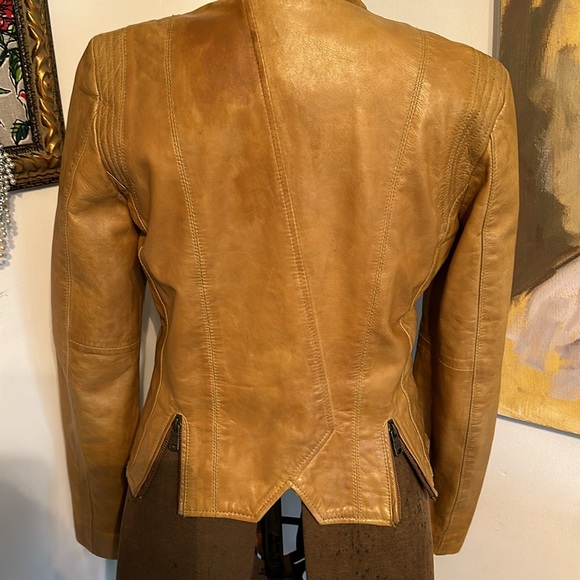 Marc New York from Andrew Marc leather motorcycle jacket, size M - Picture 4 of 7